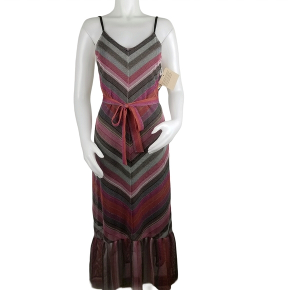 Rachel Rachel Roy Finn Metallic Striped Dress NWT - Picture 1 of 13